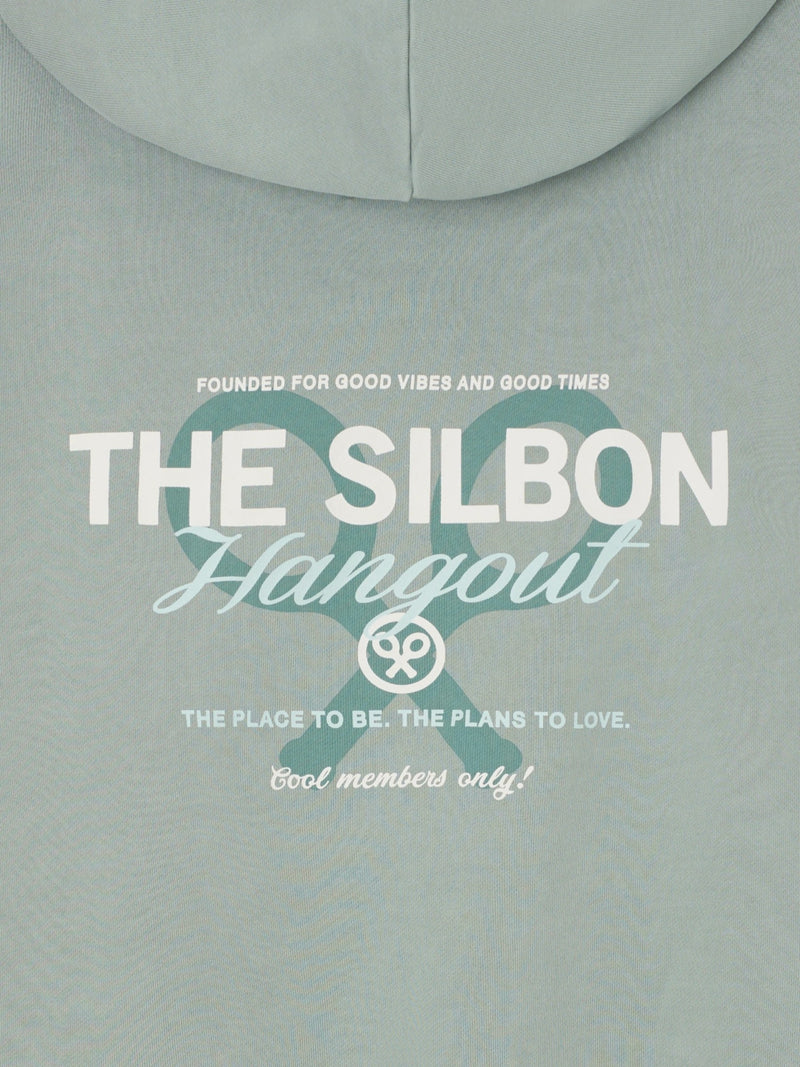 Sudadera relaxed fit capucha hangout verde