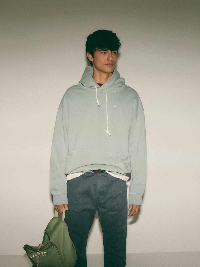 Sweatshirt relaxed fit com capuz hangout verde