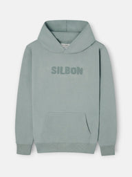 Light green tone patch hoodie