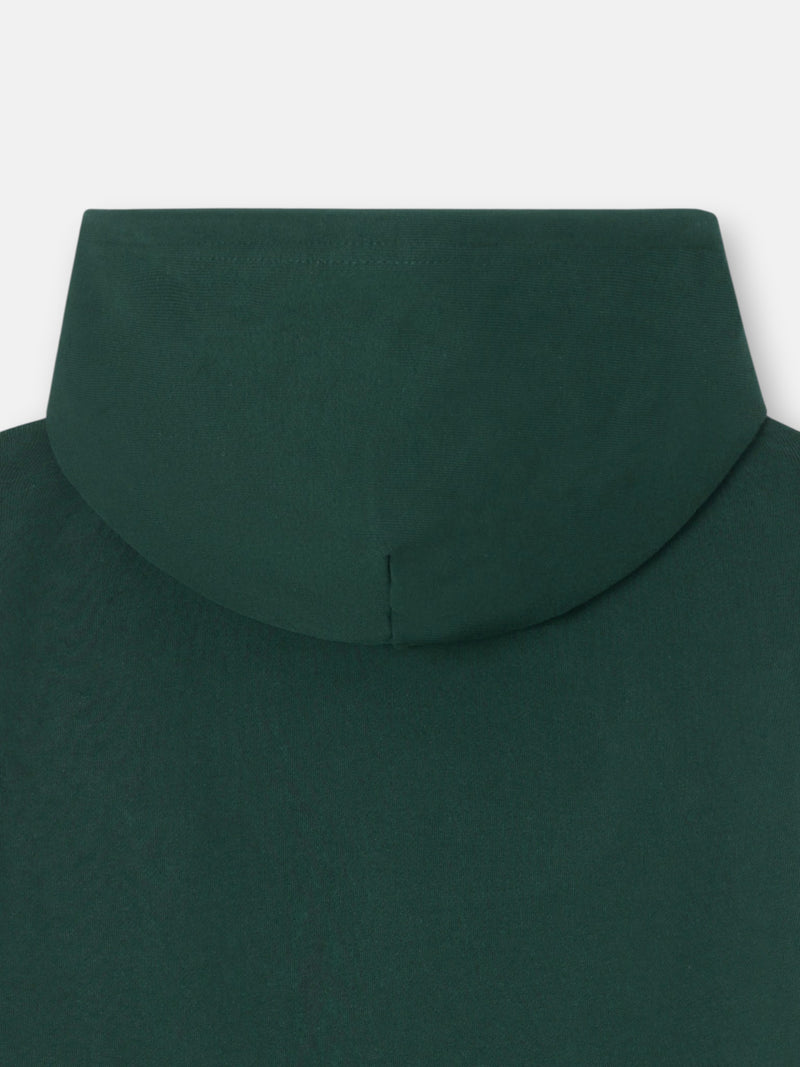 Sweat à capuche décontracté à rayures vert foncé