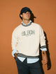 Sweatshirt relaxed fit retro ribs bicolor creme