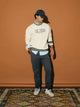 Sudadera relaxed fit retro ribs bicolor crema
