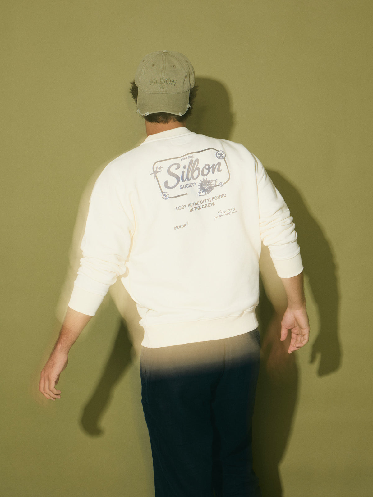 Sweat-shirt coupe décontractée Silbon Society crème