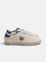 Beige worn suede sneaker