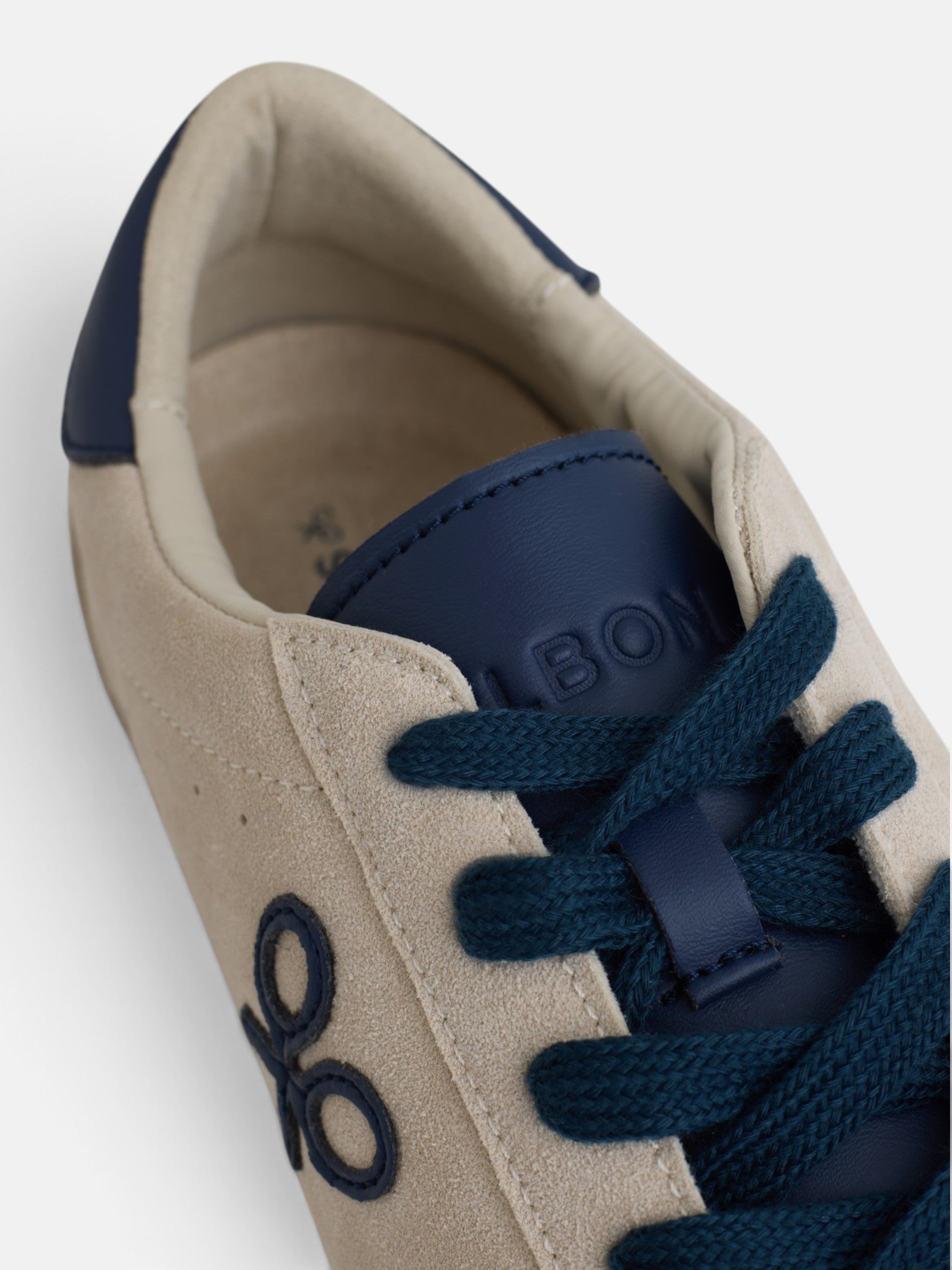 Beige worn suede sneaker
