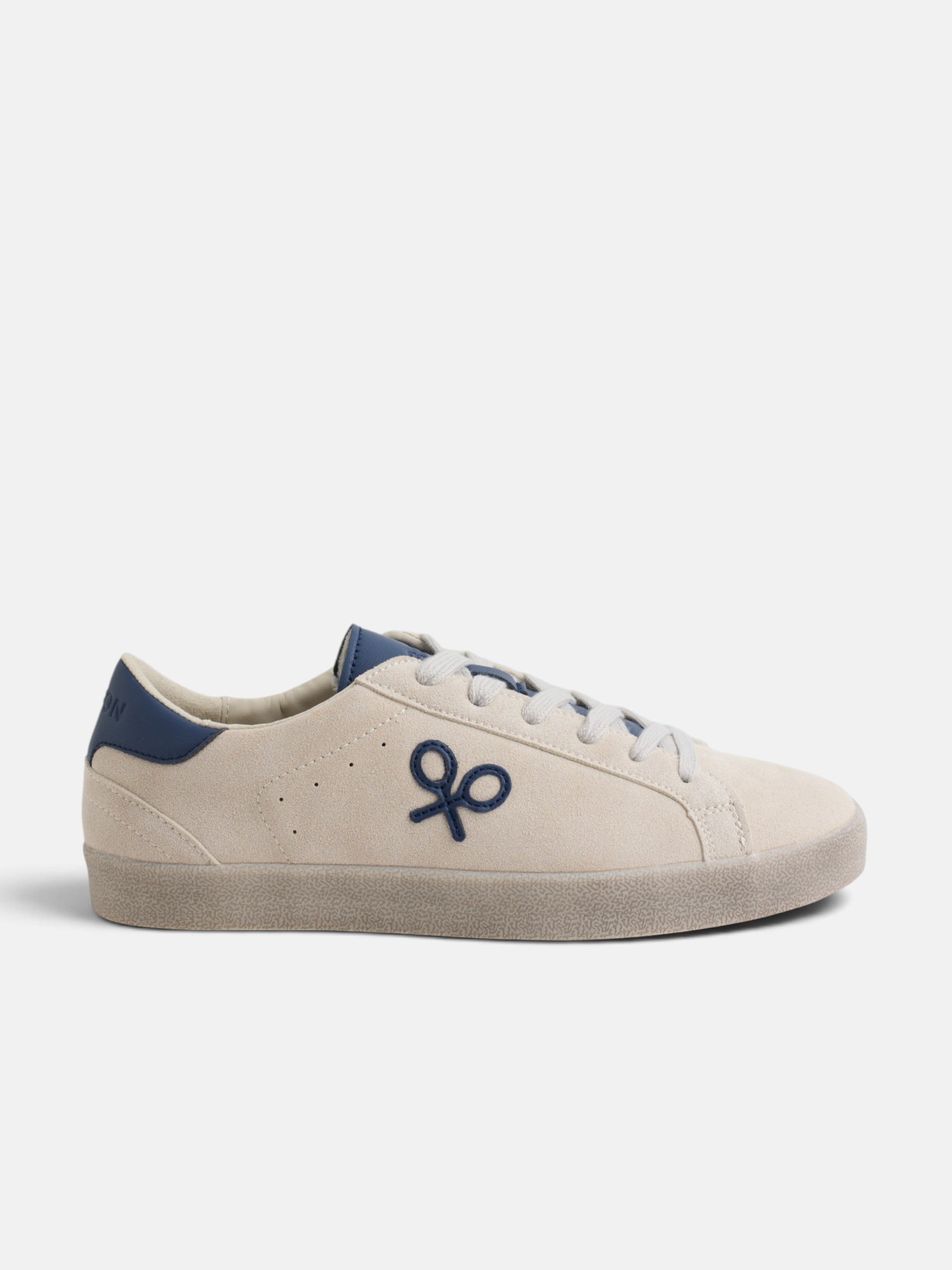 Beige worn suede sneaker
