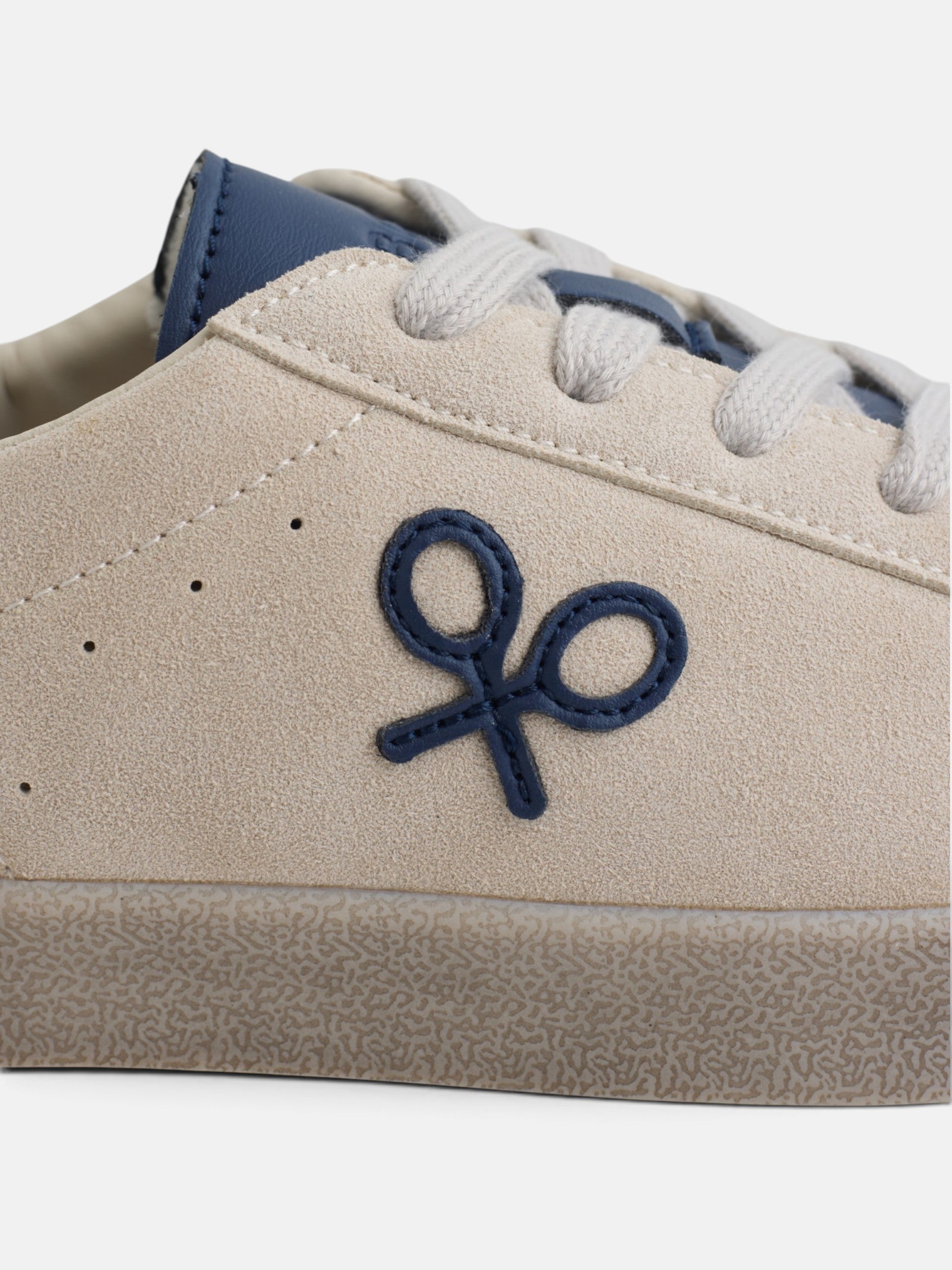 Beige worn suede sneaker