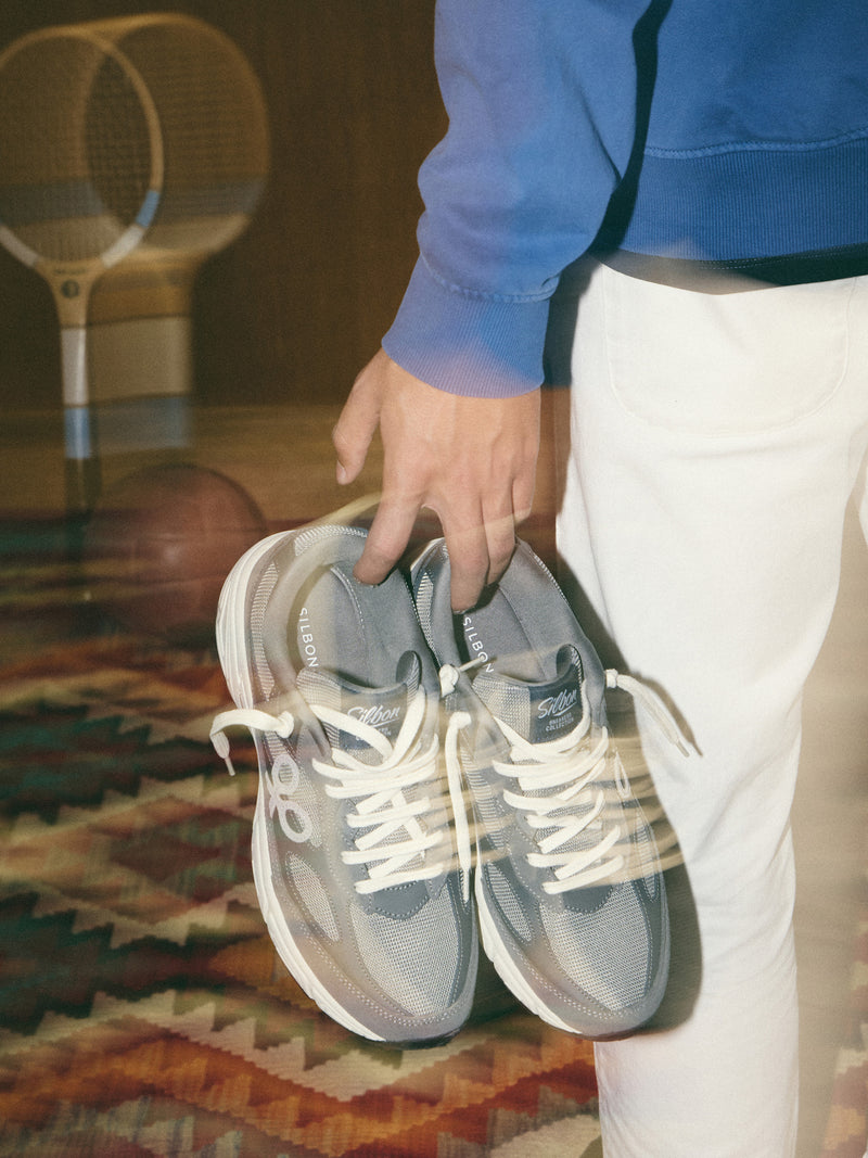 Baskets de course ton gris