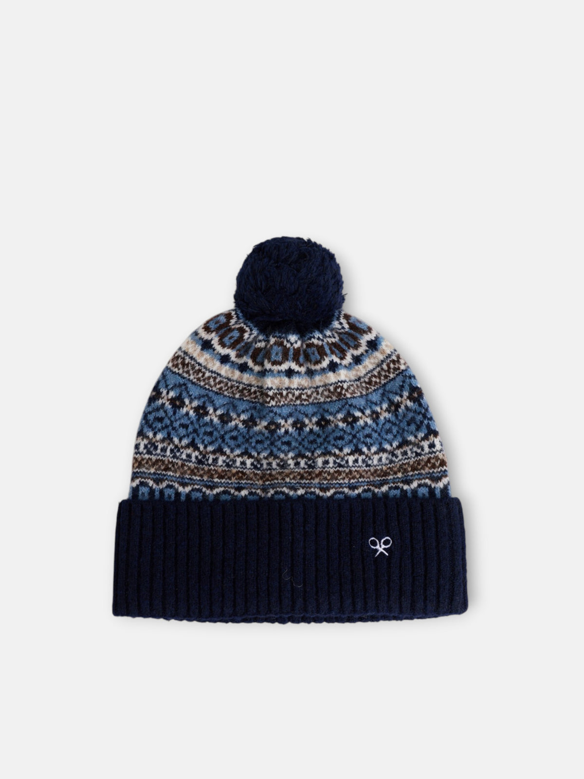 Gorro motivo jacquard azul marino