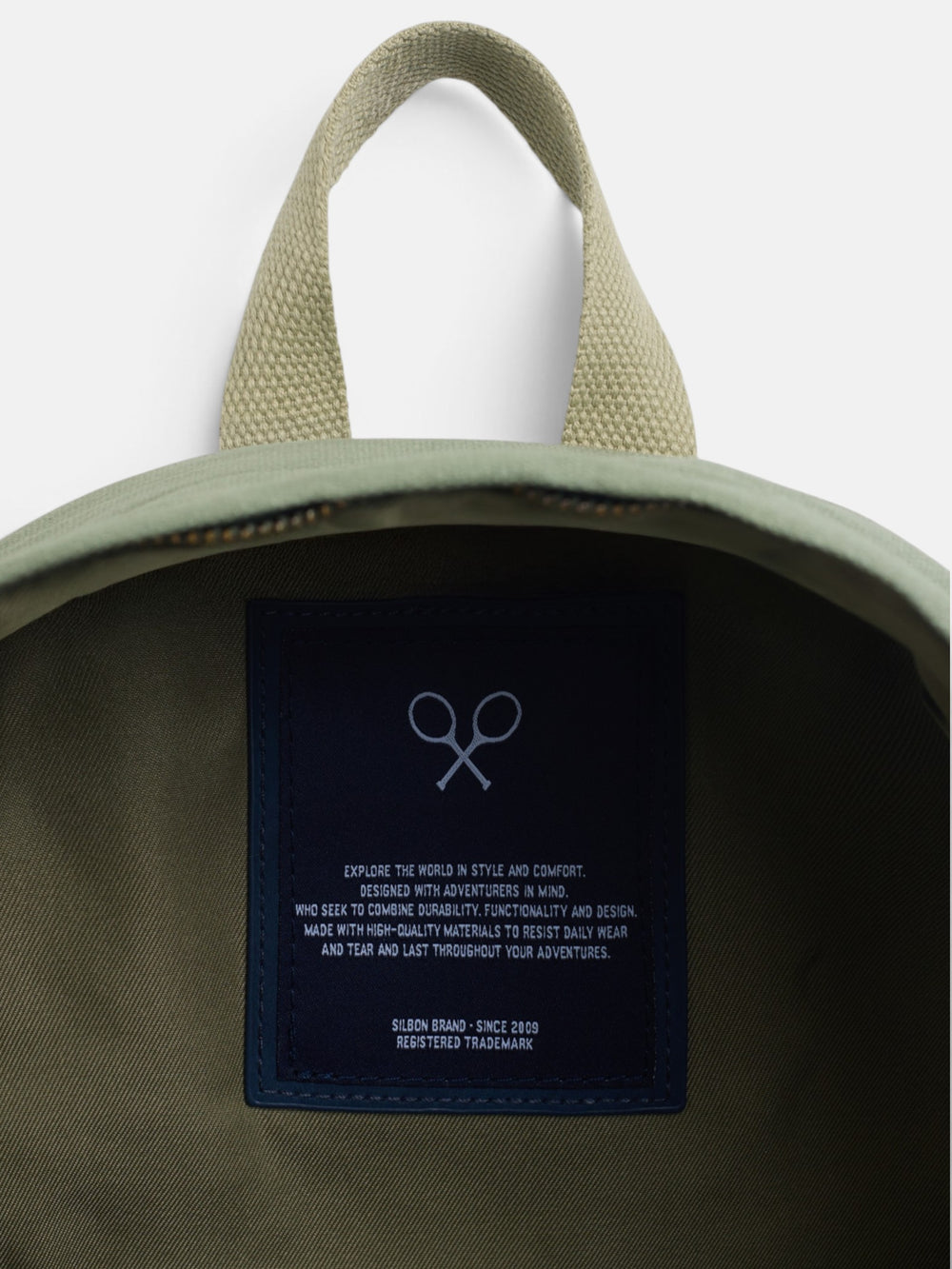 Sac à dos vert à patchs