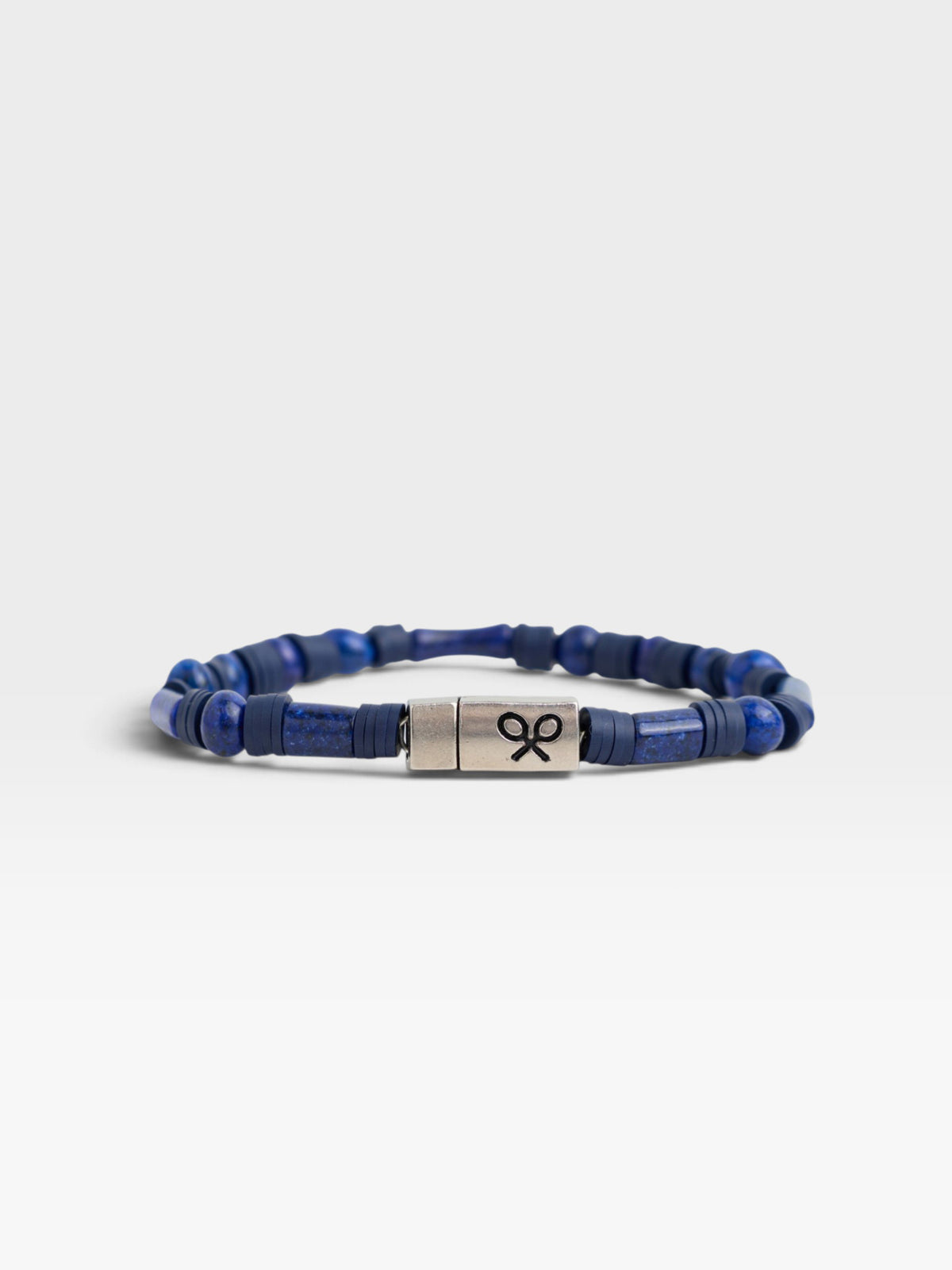 Pulsera cuentas abalorios azul marino