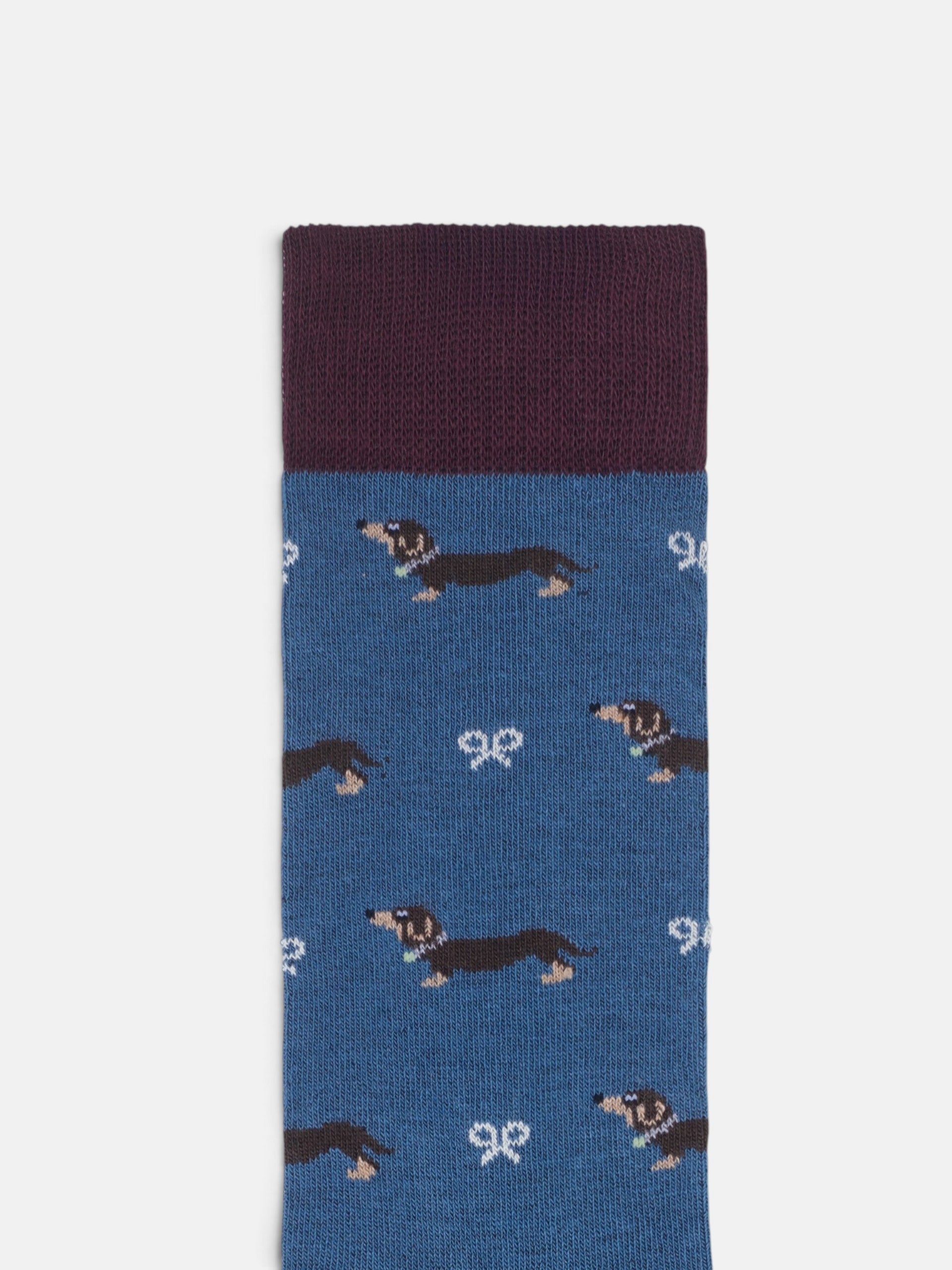 Calcetin silbon doggy azul