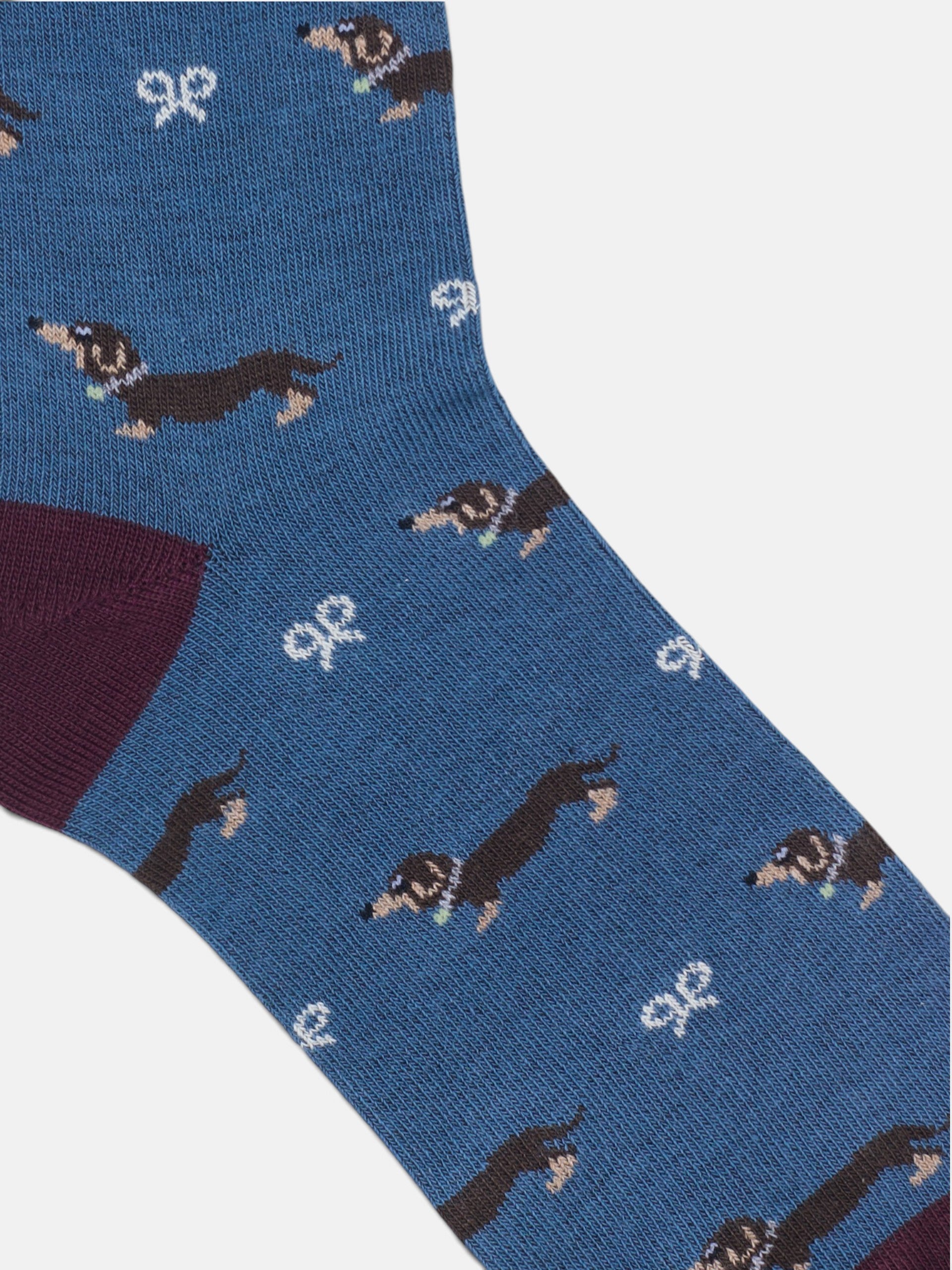 Calcetin silbon doggy azul