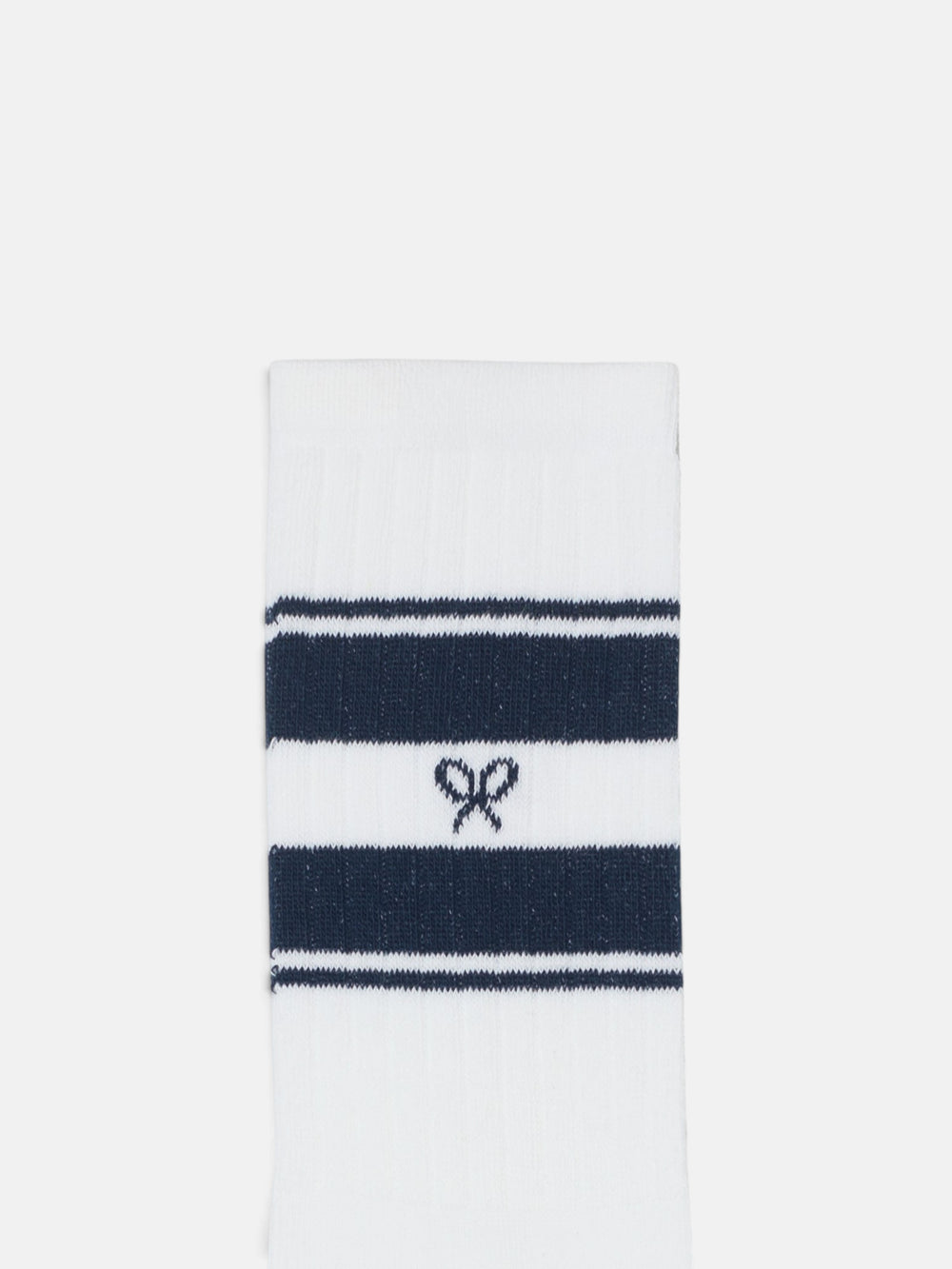 Chaussette de sport raquette rayure bleu marine