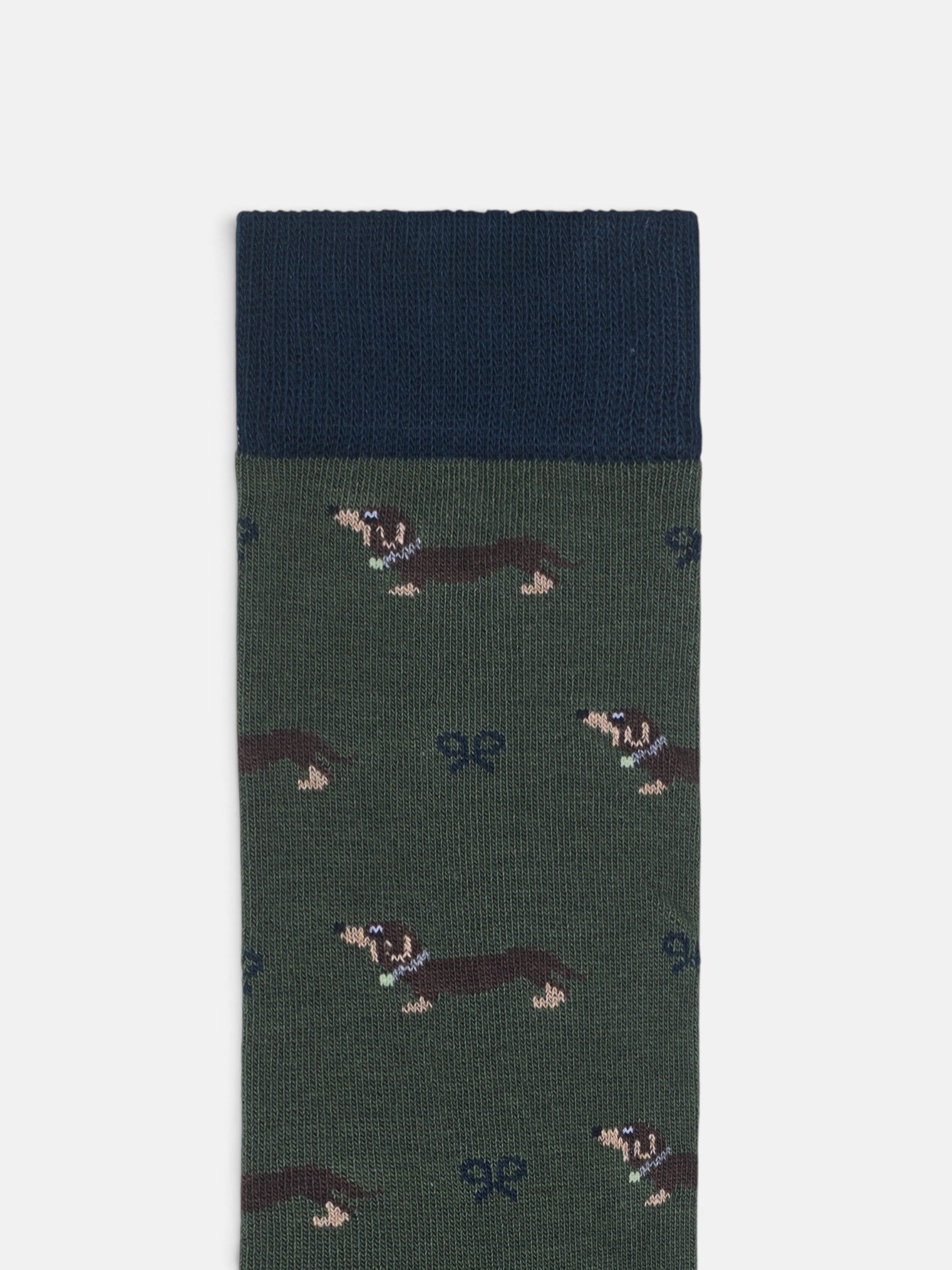Calcetin silbon doggy verde
