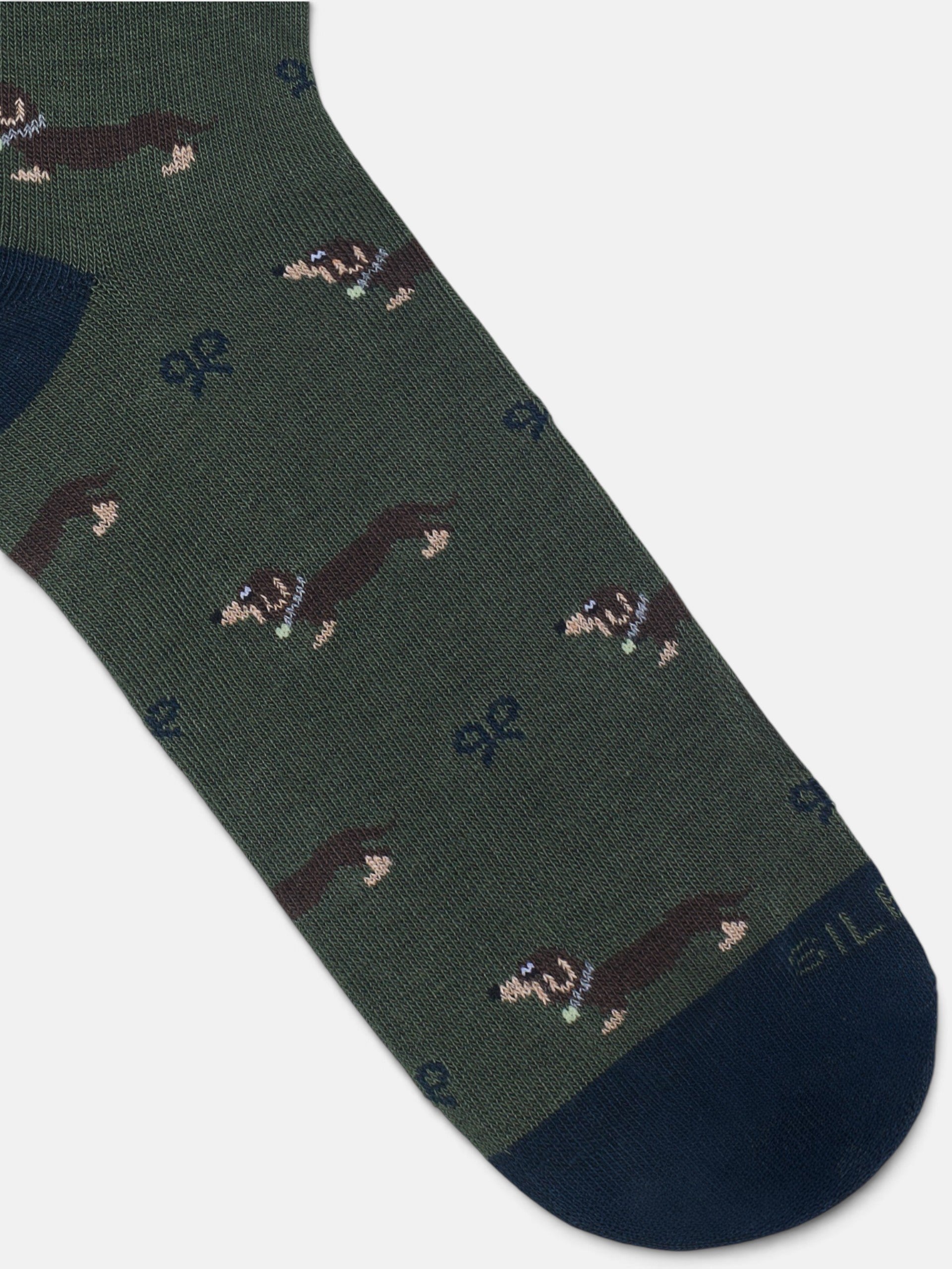 Calcetin silbon doggy verde