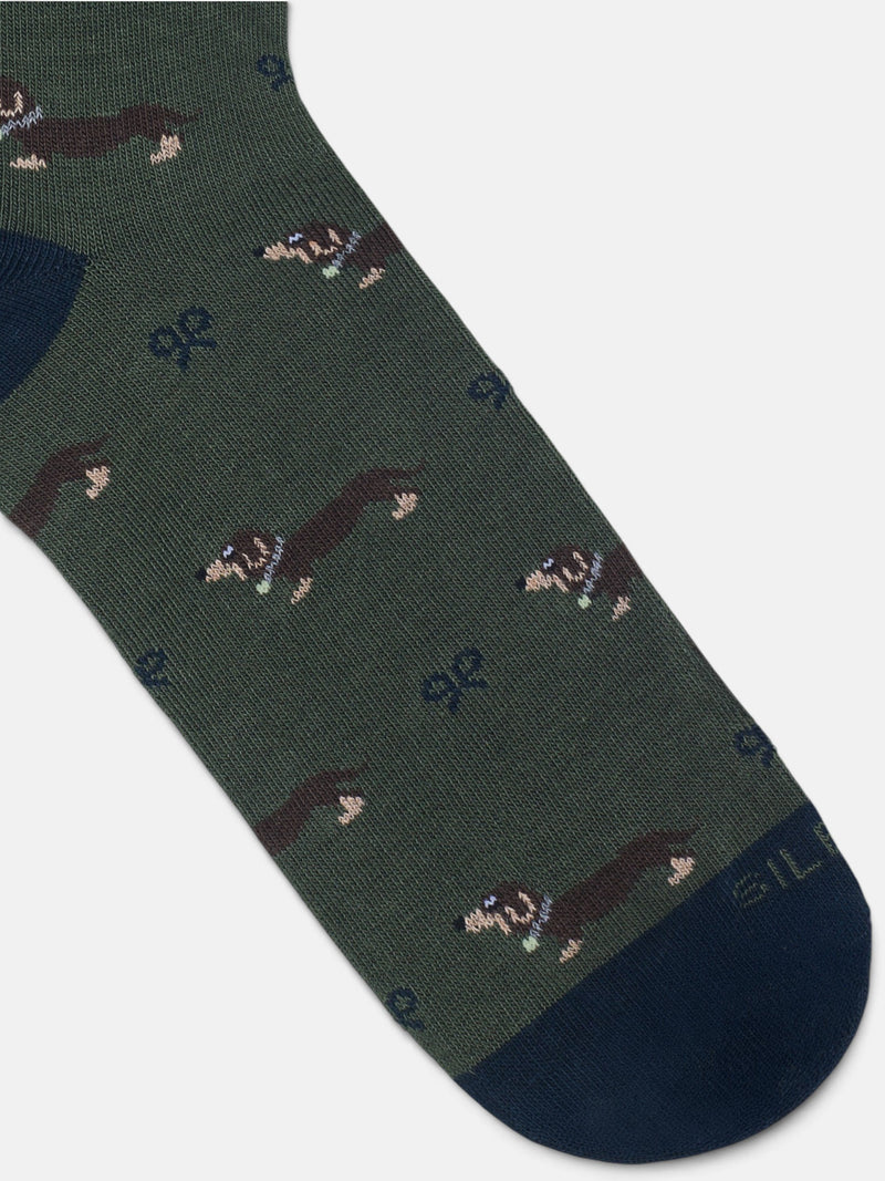 Calcetin silbon doggy verde