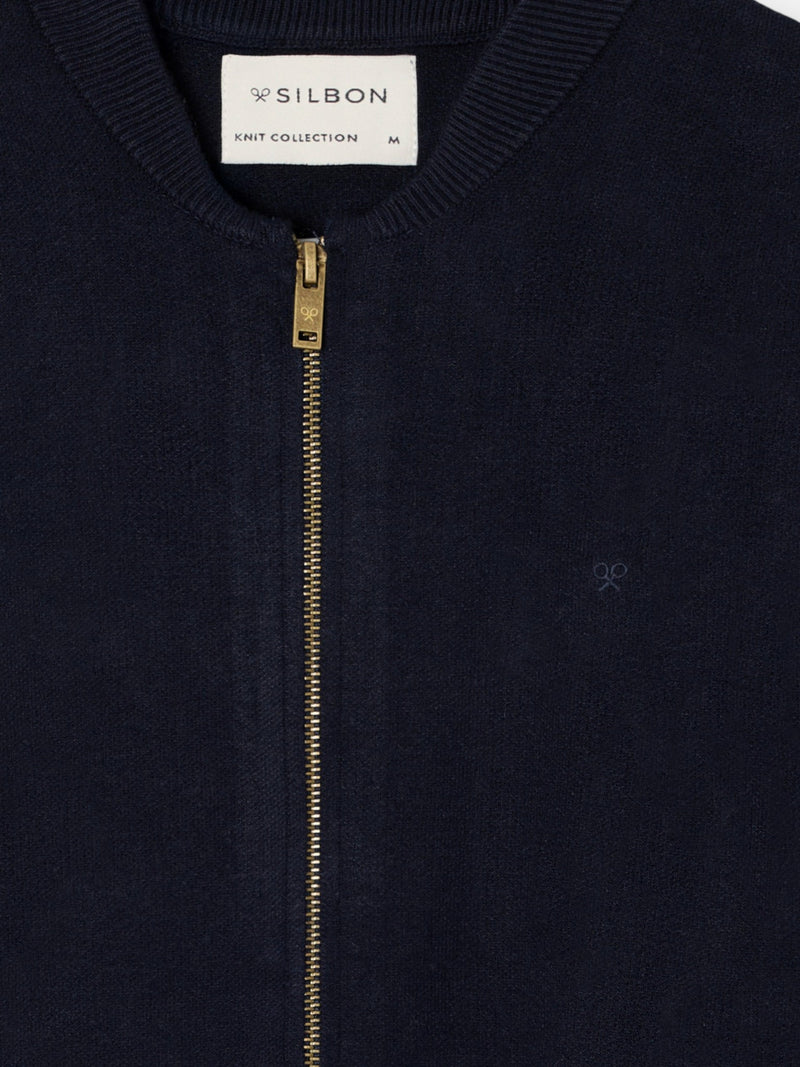 Chaqueta punto azul marino