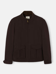 Chaqueta desgastada cuello borreguito marron