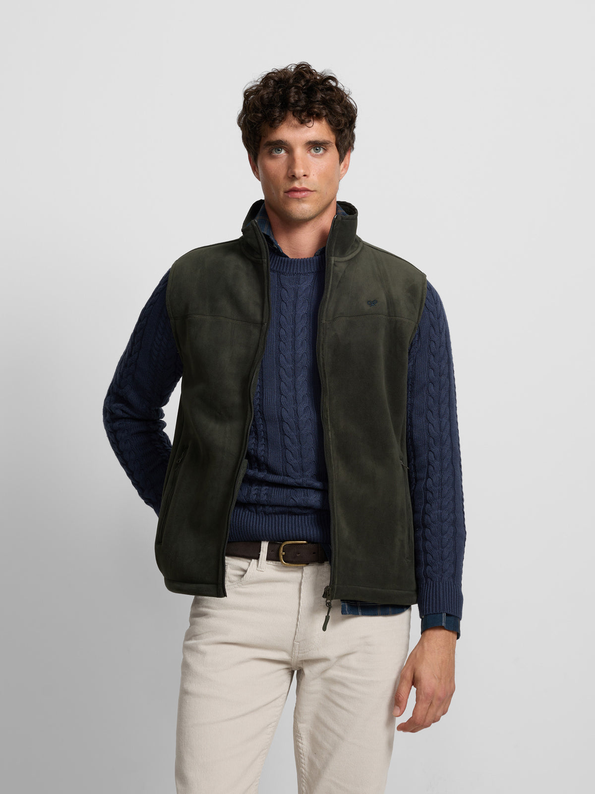 Chaleco polar verde