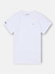 T-shirt basique blanche avec écusson