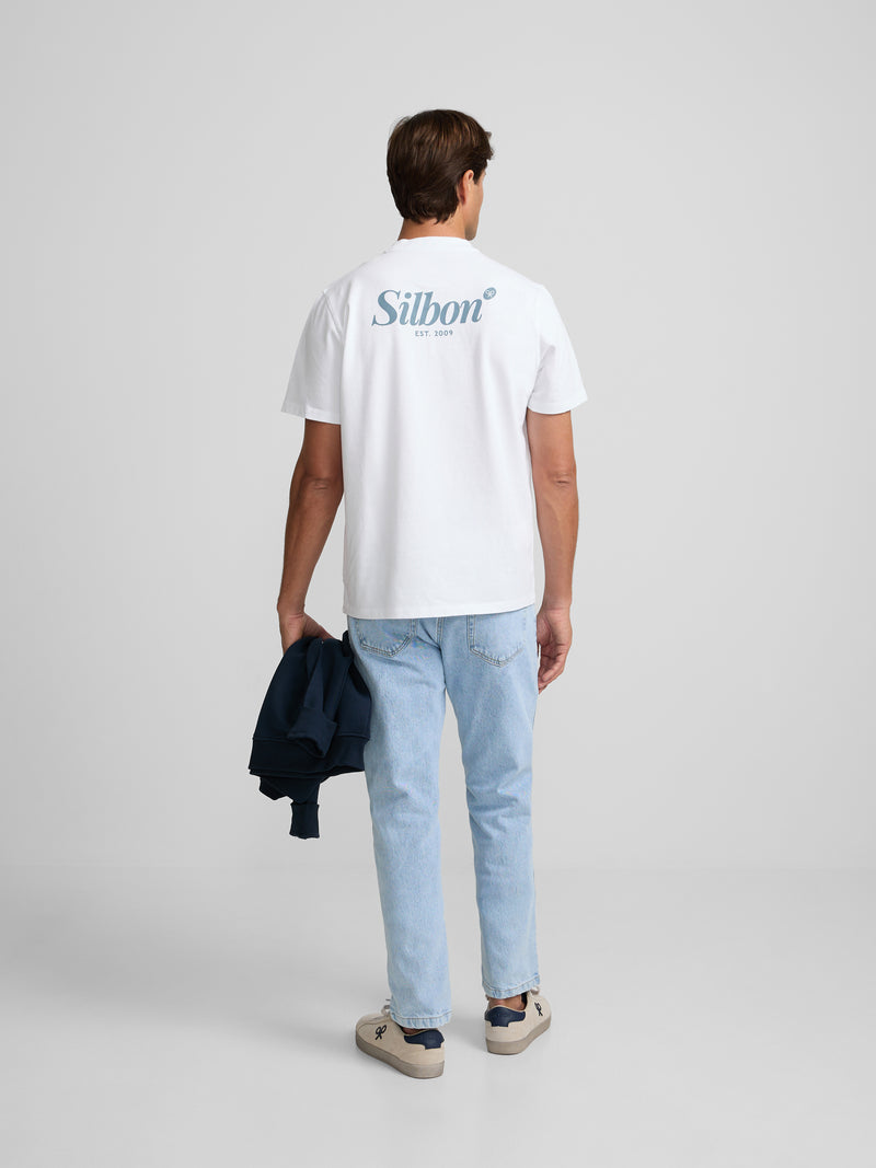 T-shirt Silbon stylo marqueur blanc