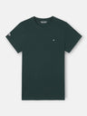 Camiseta basica parche verde oscuro