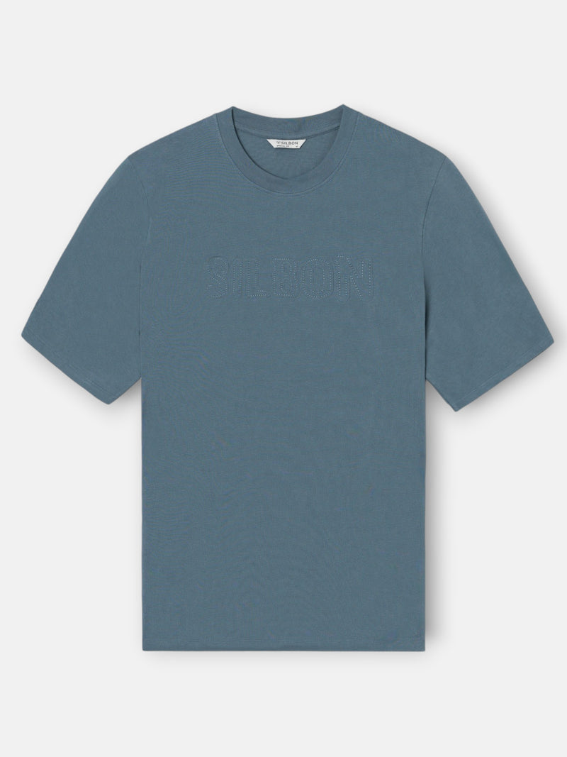 Camiseta special fit silbon parche tono gris