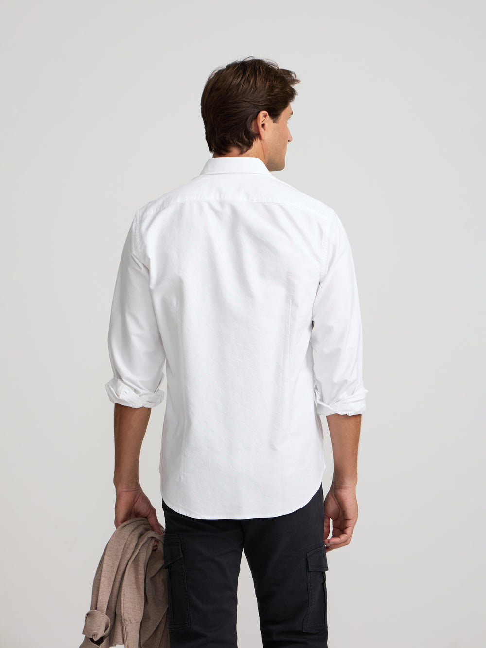 Camisa sport pique blanco
