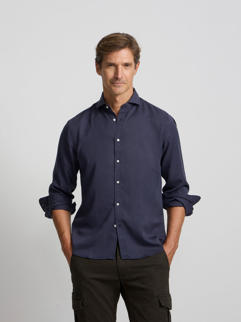 Soft navy sport shirt