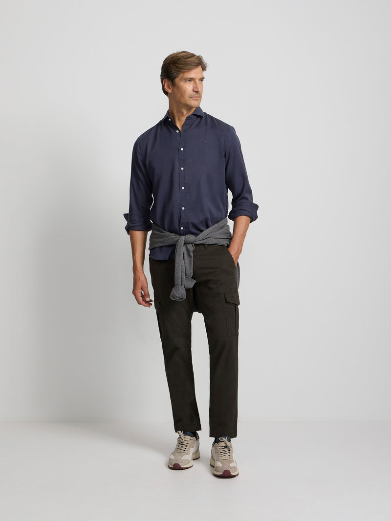 Soft navy sport shirt