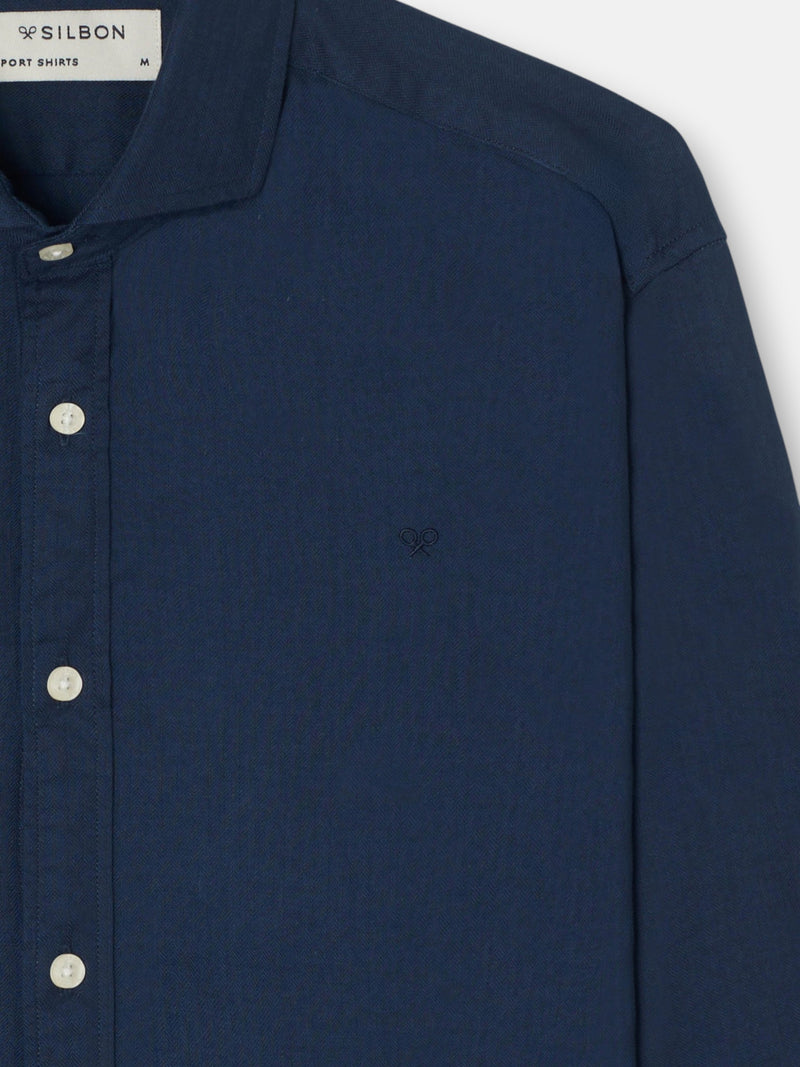 Camisa sport espiga marino