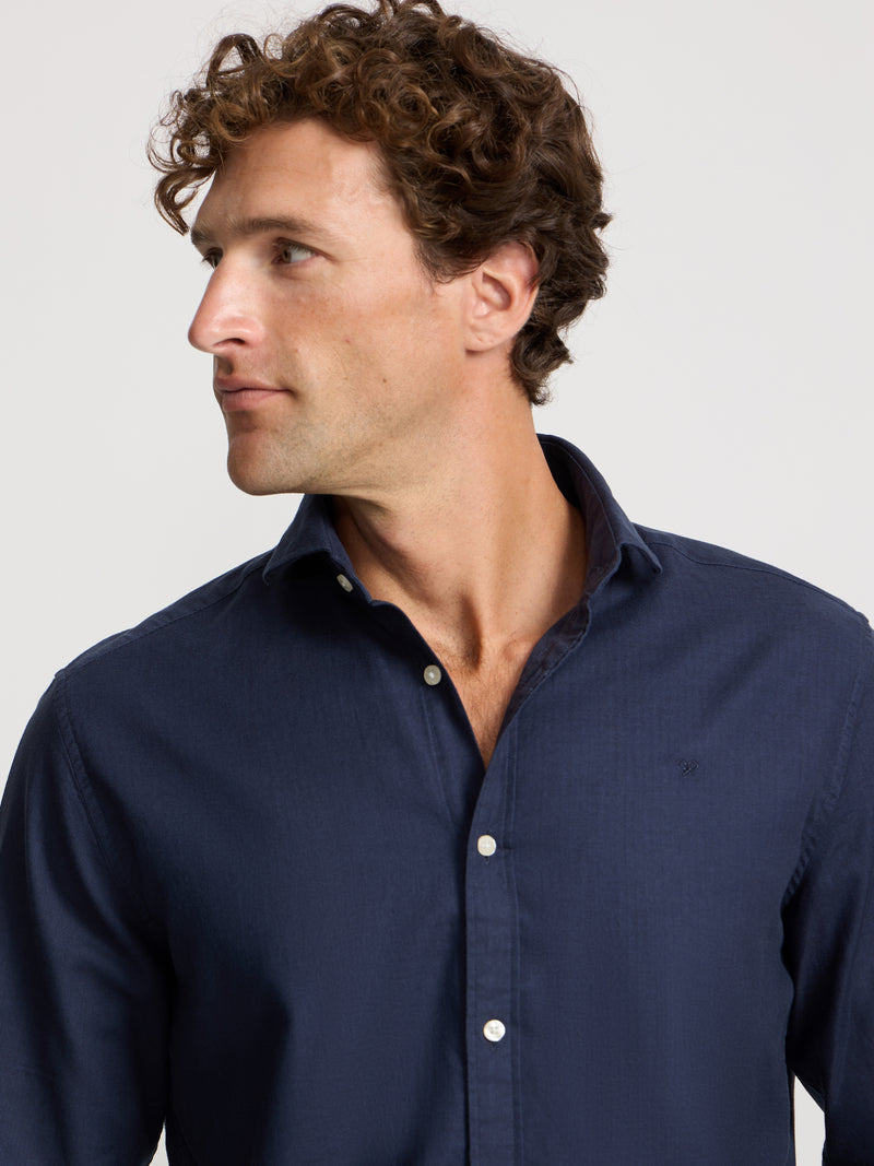 Camisa sport espiga marino