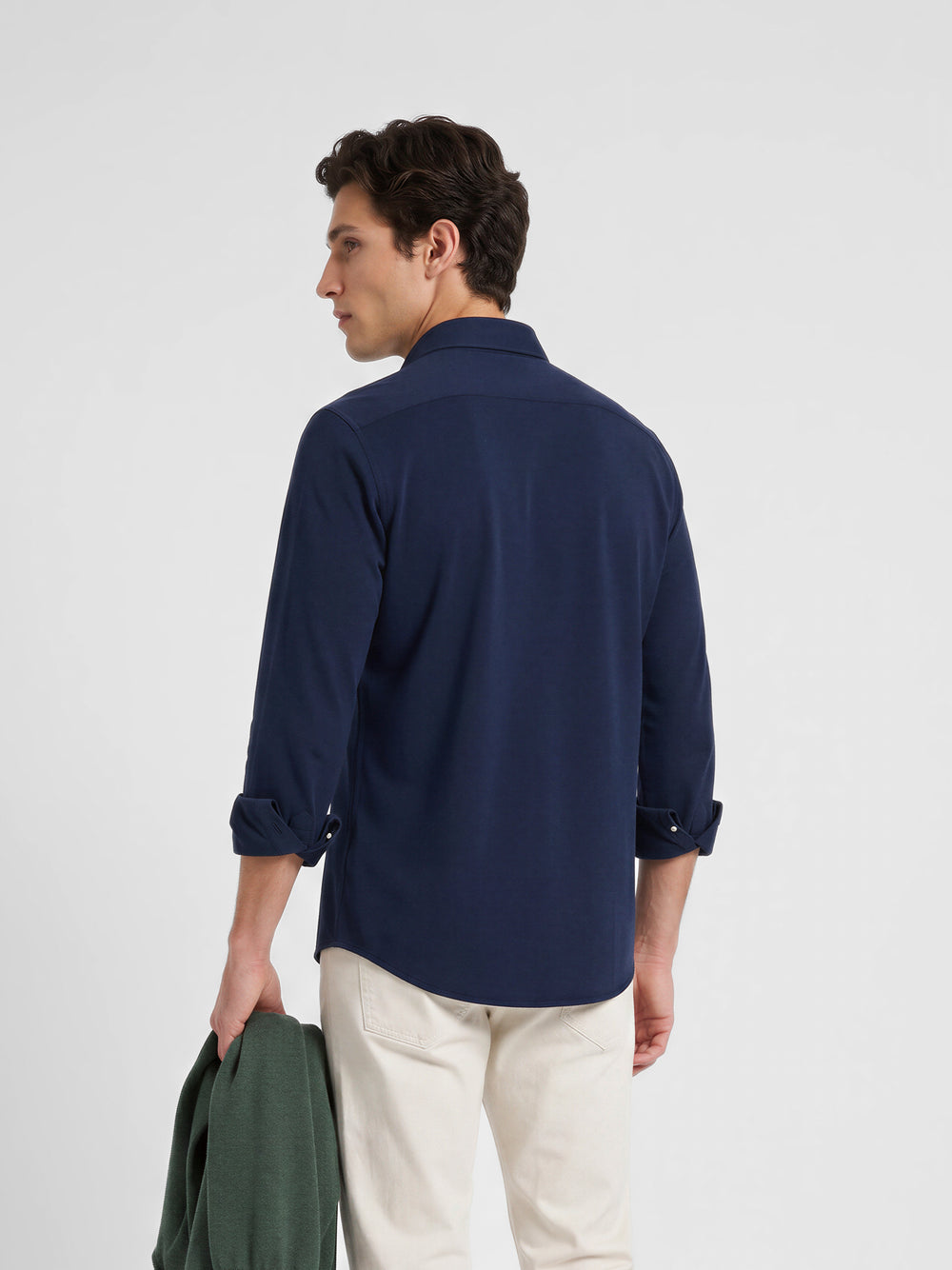 Camisa sport pique marino