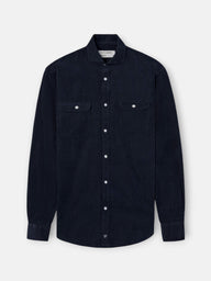 Camisa sport pana bolsillos marino