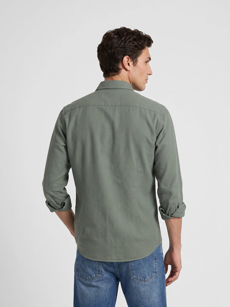 Chemise sport structurée verte