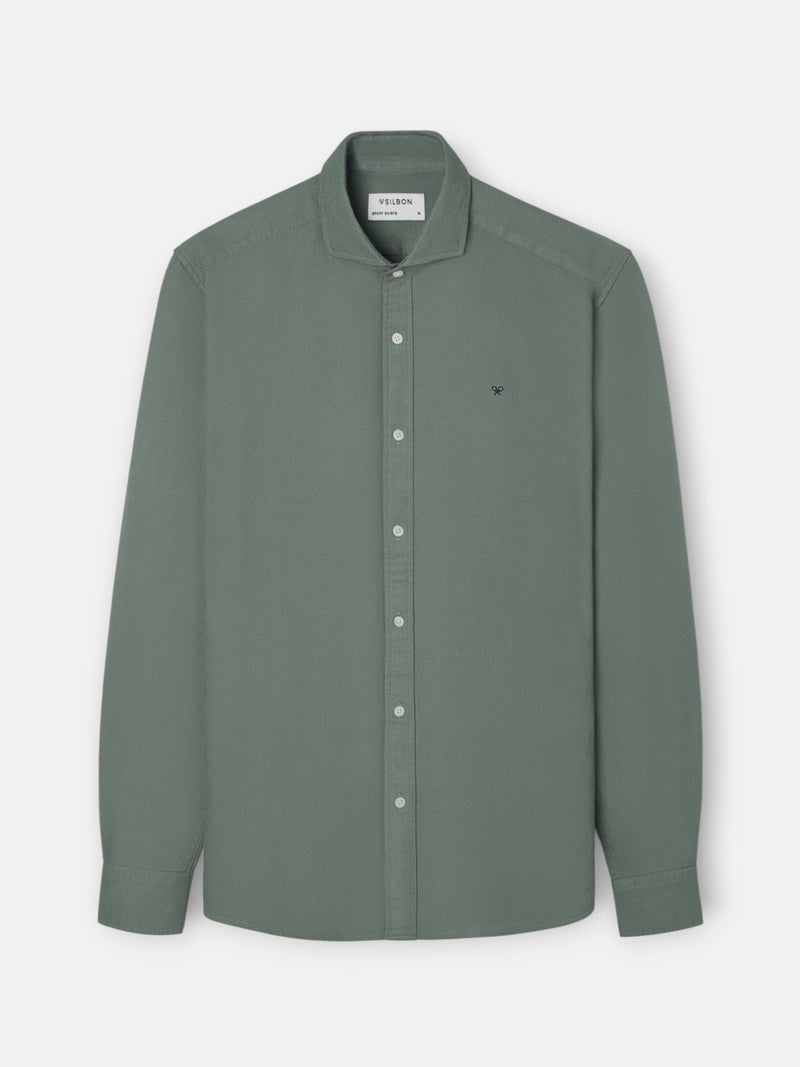 Chemise sport structurée verte