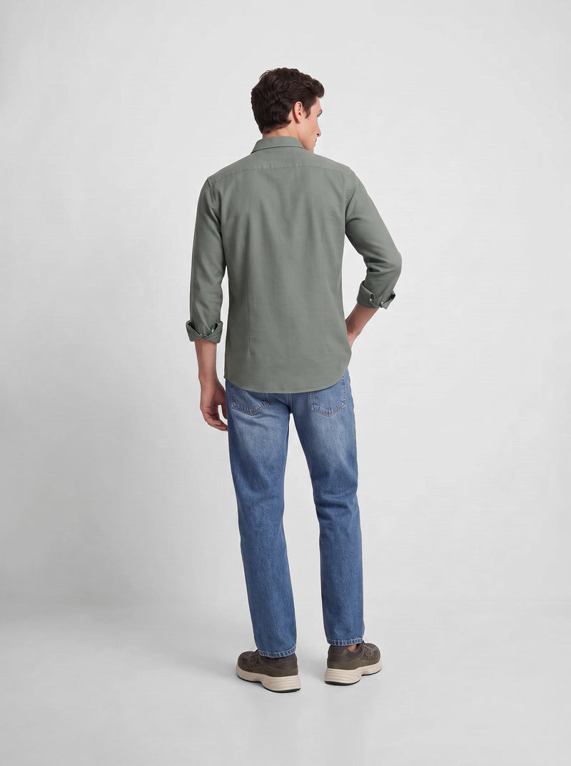 Chemise sport structurée verte