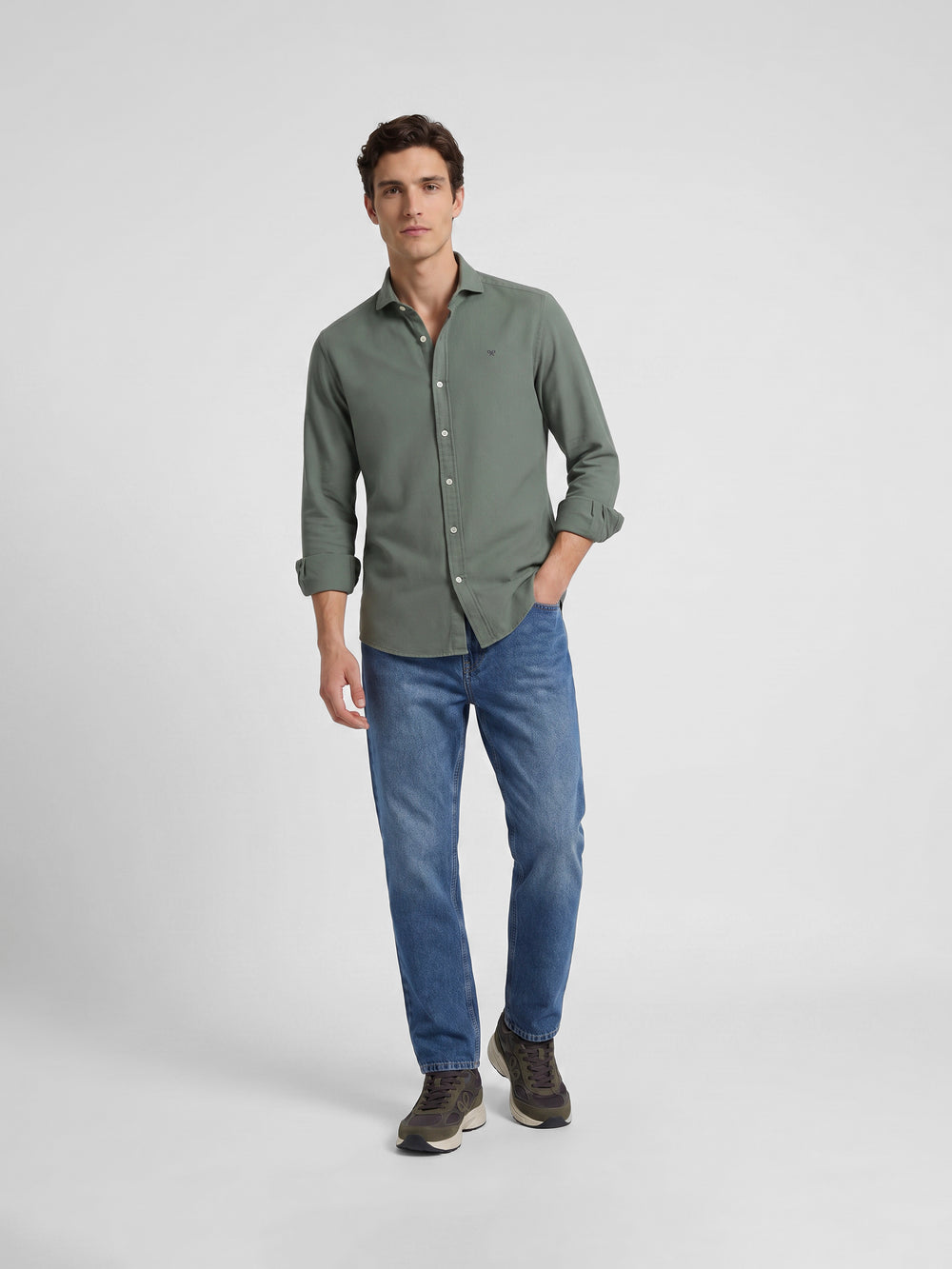 Camisa sport estructura verde