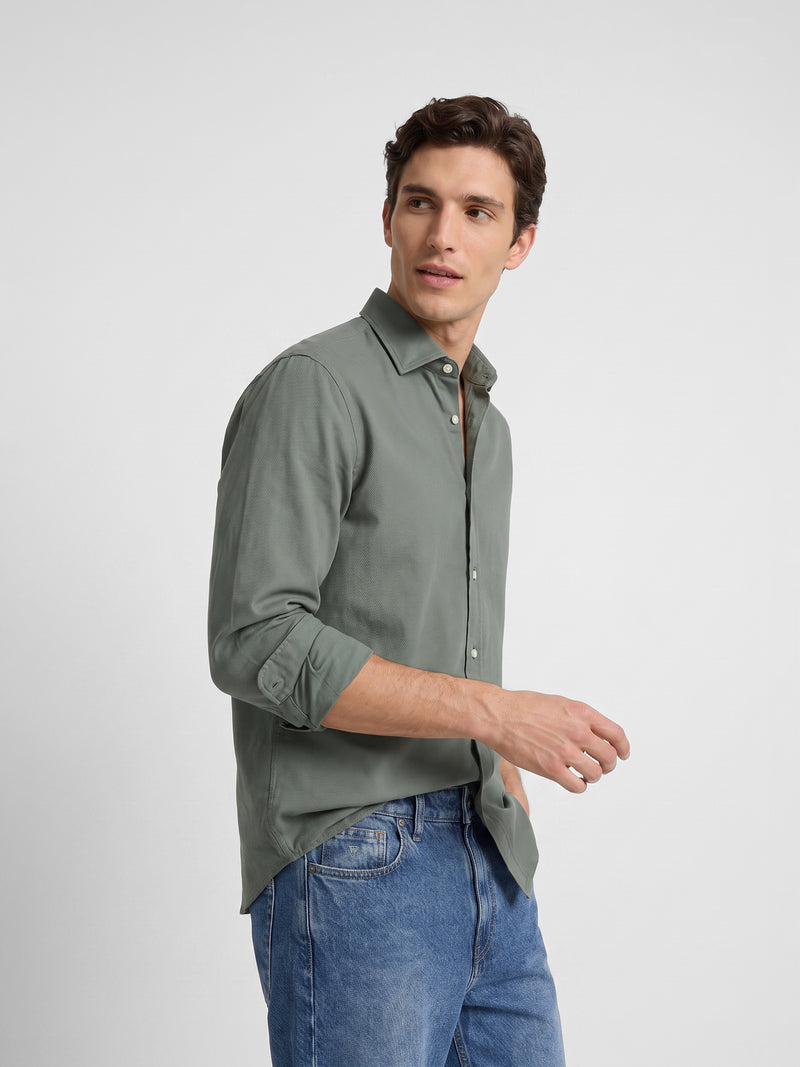 Chemise sport structurée verte