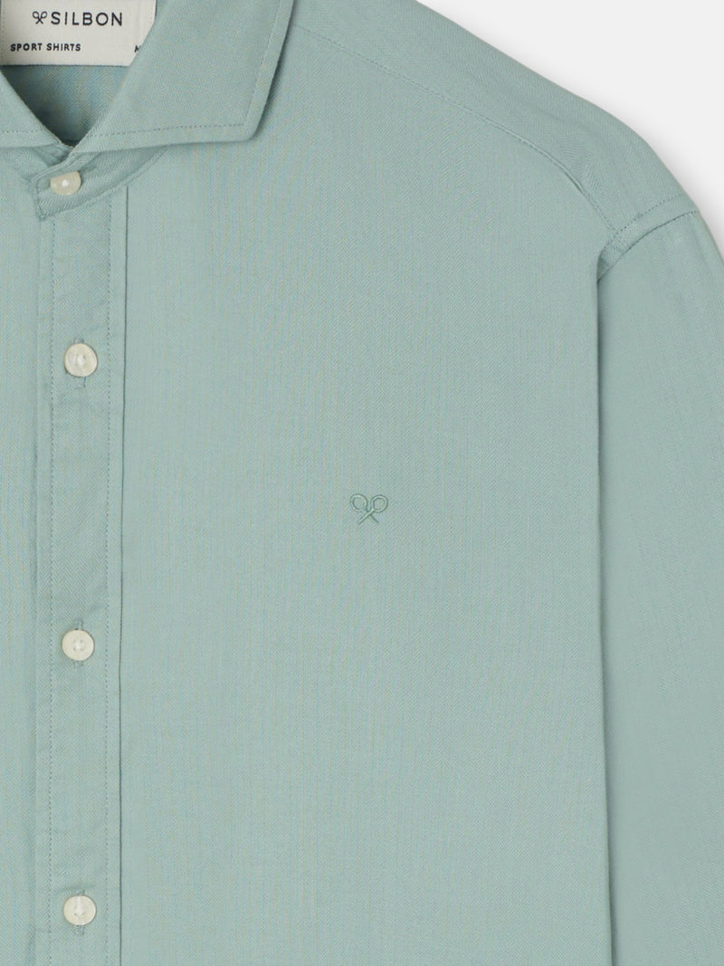 Camisa sport espiga verde