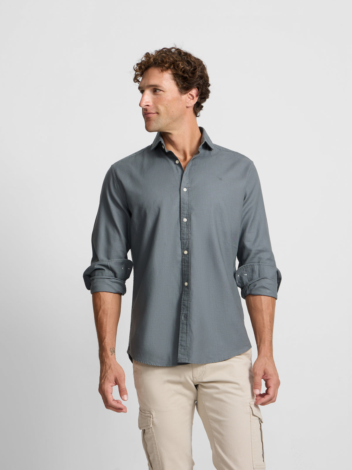 Camisa sport espiga verde medio
