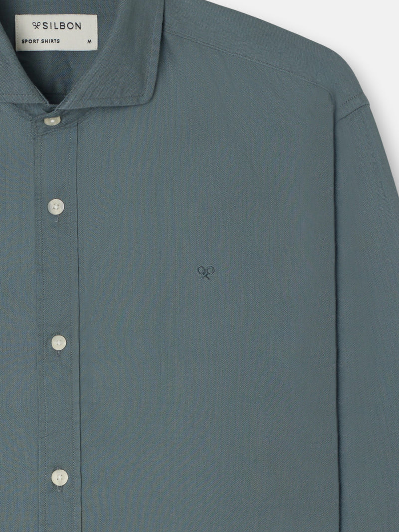 Camisa sport espiga verde medio