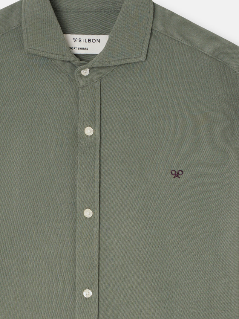 Camisa sport pique verde claro