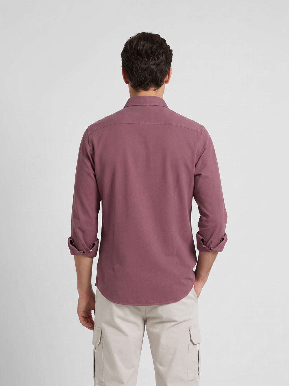 Camisa sport estructura burdeos