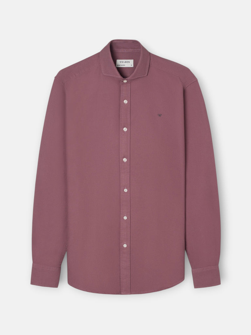 Burgundy structured sport shirt
