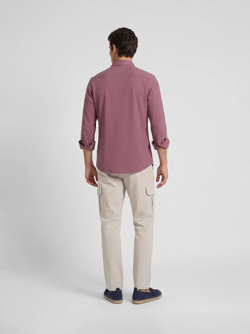 Camisa sport estructura burdeos