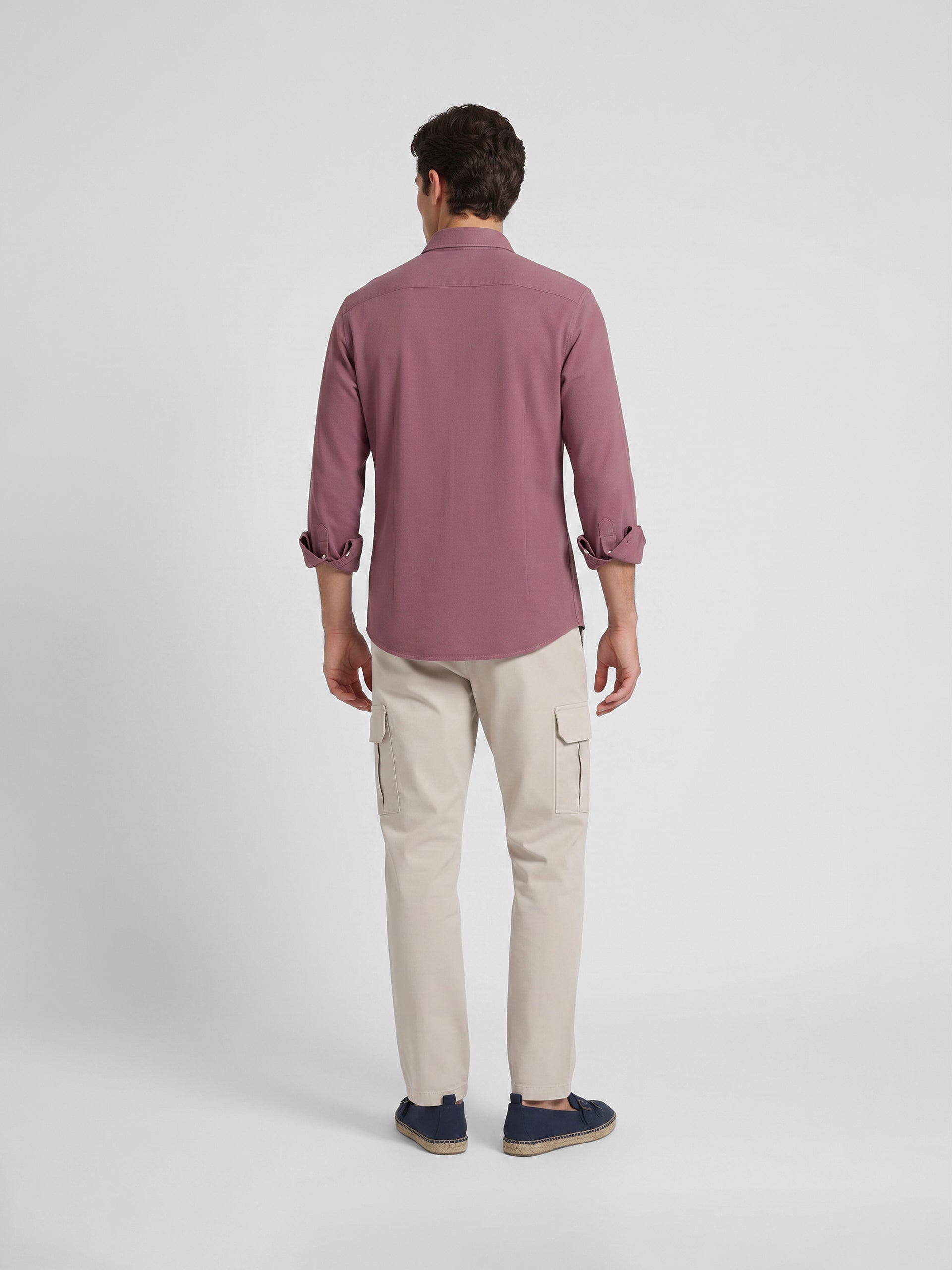 Camisa sport estructura burdeos
