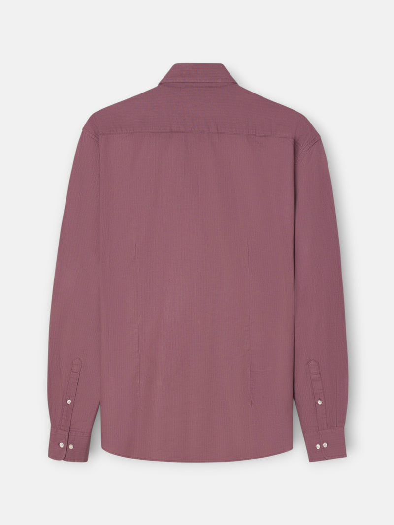 Camisa sport espiga burdeos