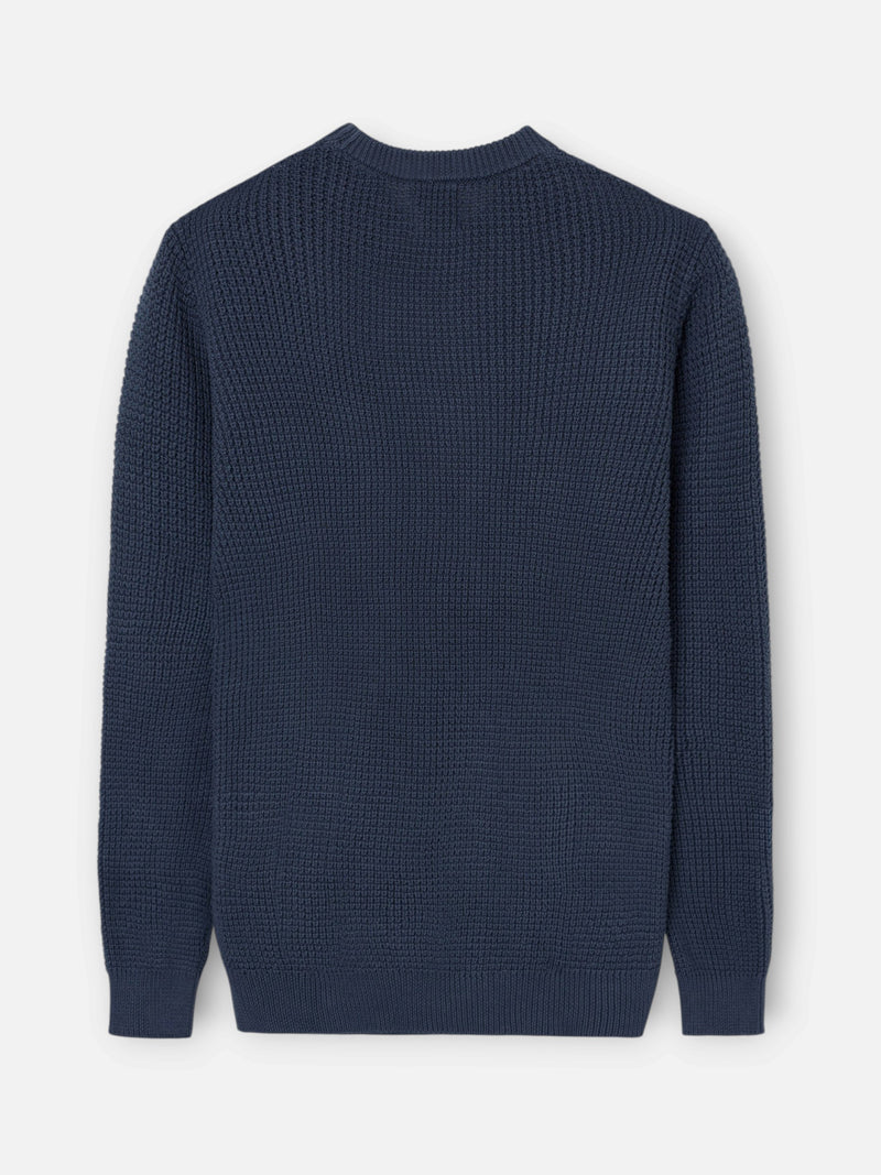 Pull structuré bleu marine